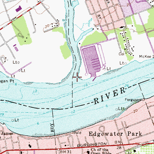 Topographic Map of Neshaminy Creek, PA