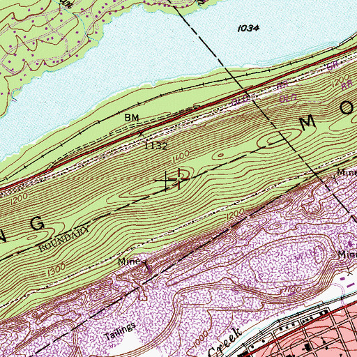 Topographic Map of Nesquehoning Mountain, PA