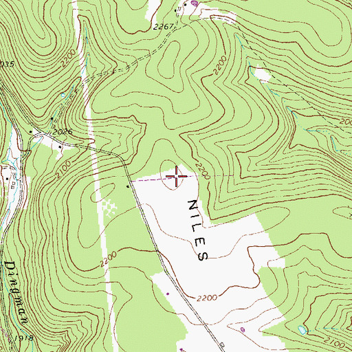 Topographic Map of Niles Hill, PA