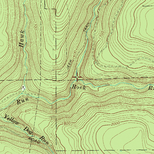 Topographic Map of North Branch Rock Run, PA