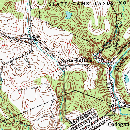 Topographic Map of North Buffalo, PA