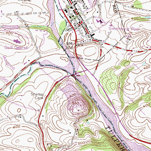 Topographic Map of Northkill Creek, PA