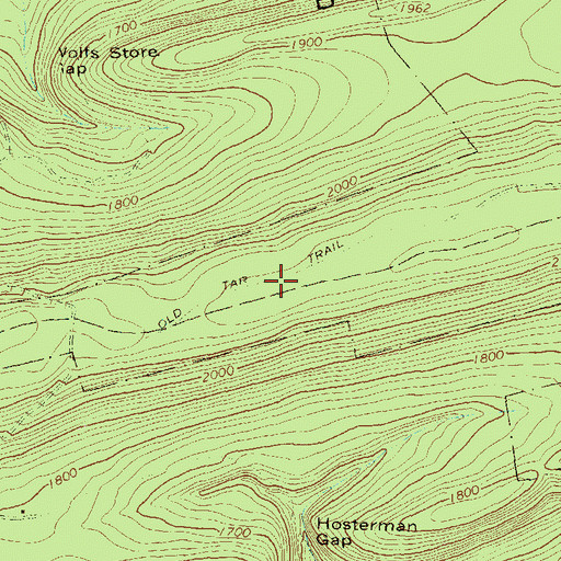 Topographic Map of Old Tar Trail, PA