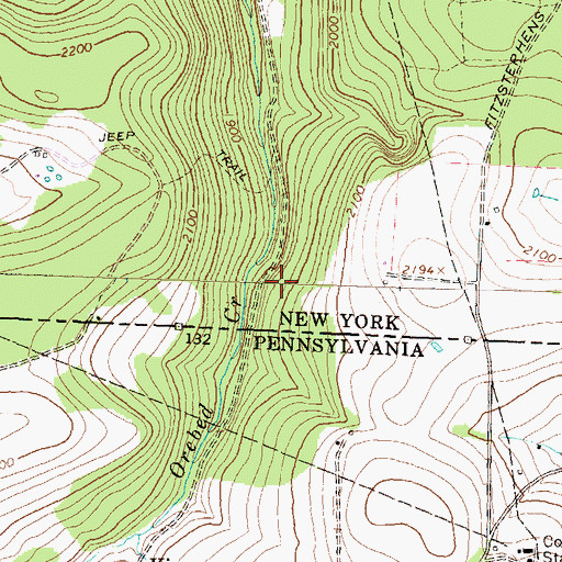 Topographic Map of Orebed Creek, PA