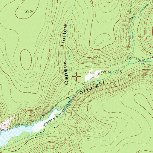 Topographic Map of Ospeck Hollow, PA