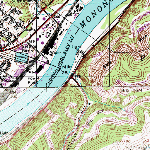 Topographic Map of Pangburn Hollow, PA