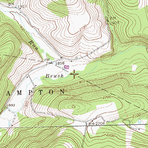 Topographic Map of Panther Run, PA