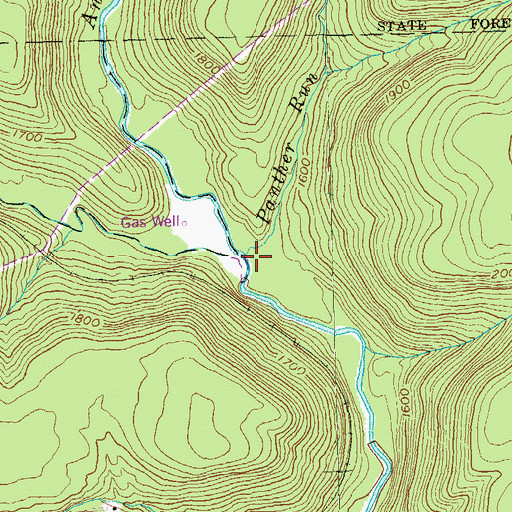 Topographic Map of Panther Run, PA