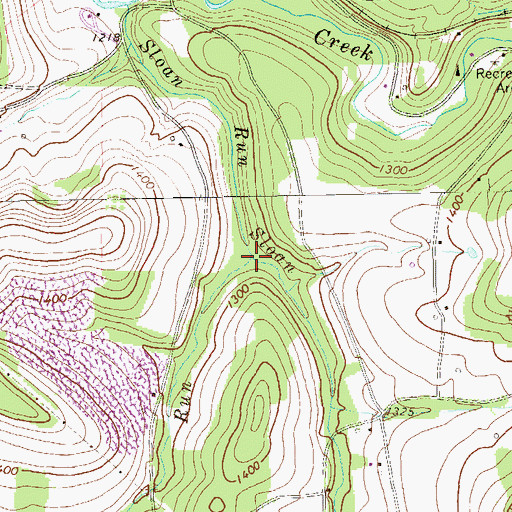 Topographic Map of Parsons Run, PA