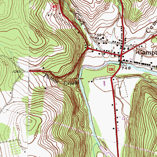 Topographic Map of Patton Creek, PA