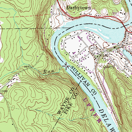 Topographic Map of Peggy Run, PA
