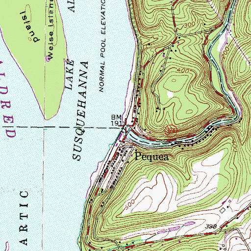 Topographic Map of Pequea Creek, PA