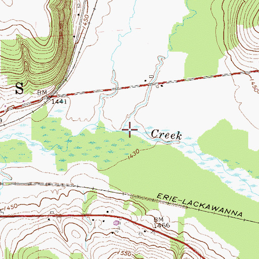 Topographic Map of Pine Valley Creek, PA