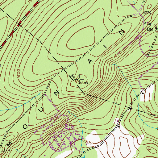 Topographic Map of Piney Mountain, PA
