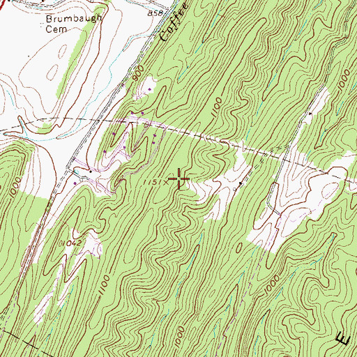 Topographic Map of Piney Ridge, PA