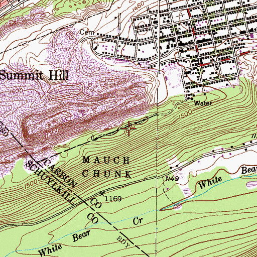 Topographic Map of Pisgah Mountain, PA