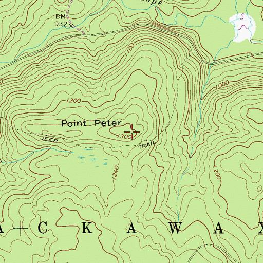 Topographic Map of Point Peter, PA