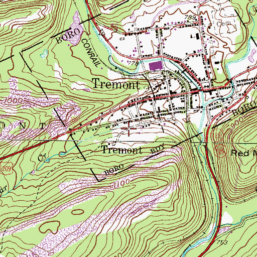 Topographic Map of Poplar Creek, PA
