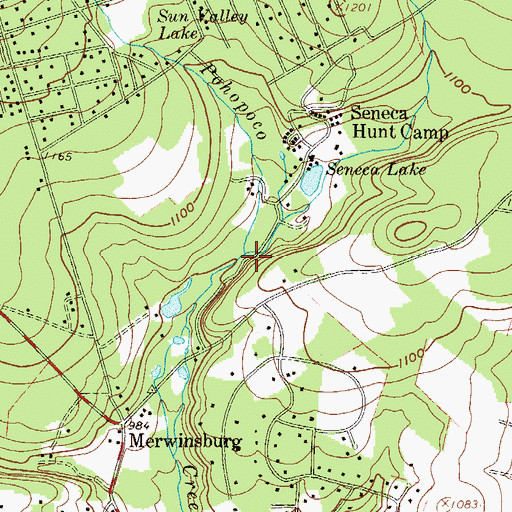 Topographic Map of Poplar Creek, PA
