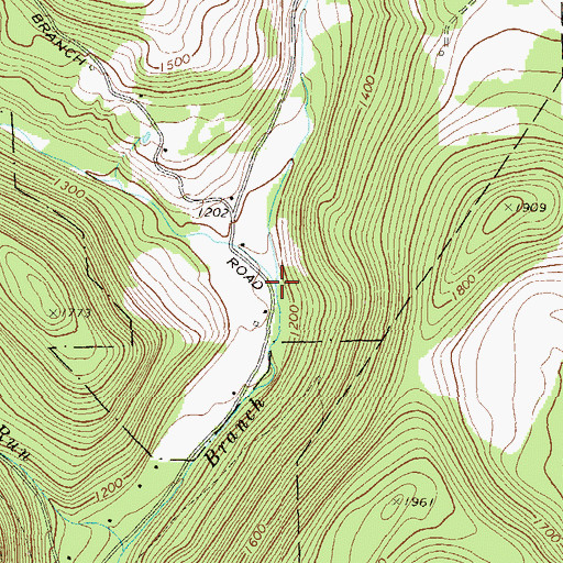 Topographic Map of Porter Creek, PA