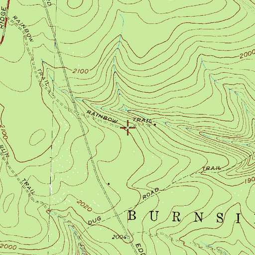 Topographic Map of Rainbow Trail, PA