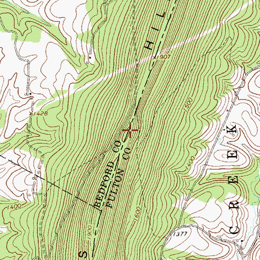 Topographic Map of Rays Hill, PA