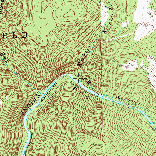 Topographic Map of Richter Run, PA