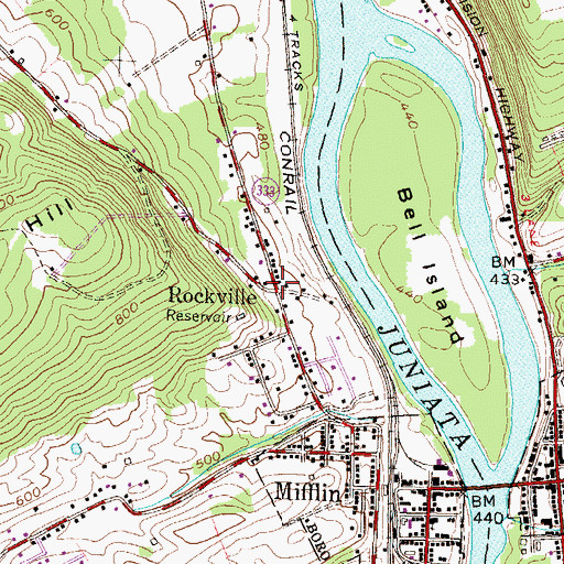 Topographic Map of Rockville, PA