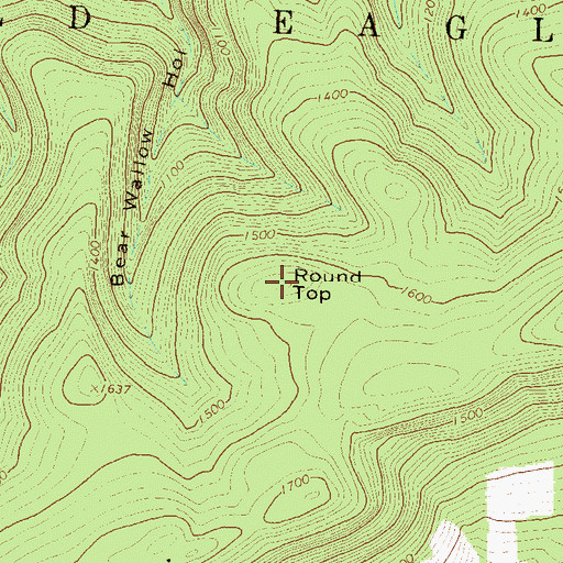 Topographic Map of Round Top, PA