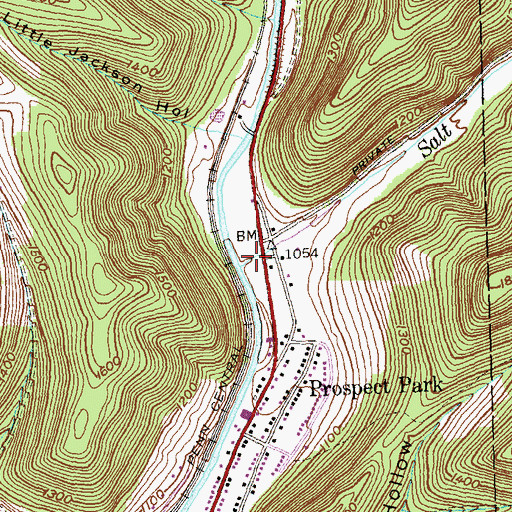 Topographic Map of Salt Run, PA