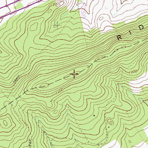 Topographic Map of Sand Rock Trail, PA