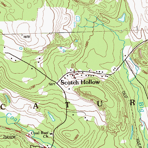 Topographic Map of Scotch Hollow, PA