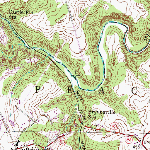 Topographic Map of Scott Creek, PA