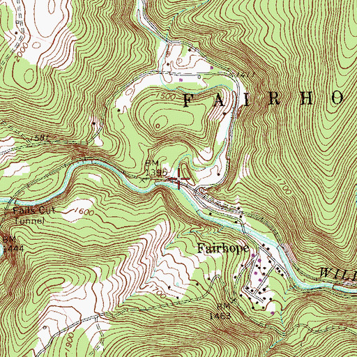 Topographic Map of Shaffers Run, PA