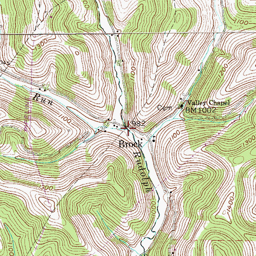 Topographic Map of Sharp Run, PA