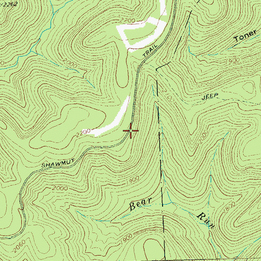 Topographic Map of Shawmut Trail, PA