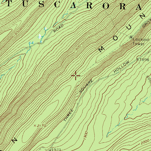 Topographic Map of Sherman Mountain, PA