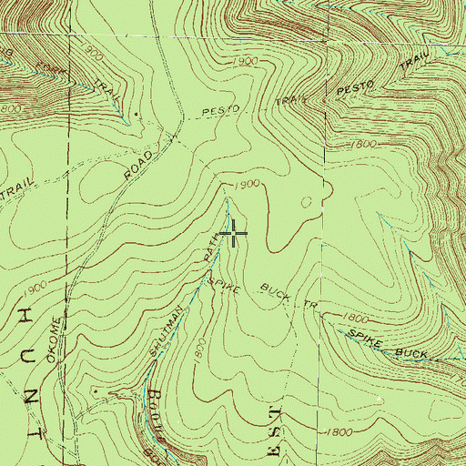 Topographic Map of Shutman Path, PA