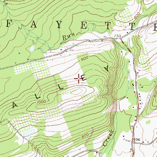Topographic Map of Slim Valley Ridge, PA