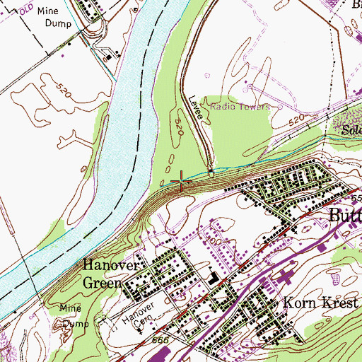 Topographic Map of Solomon Creek, PA