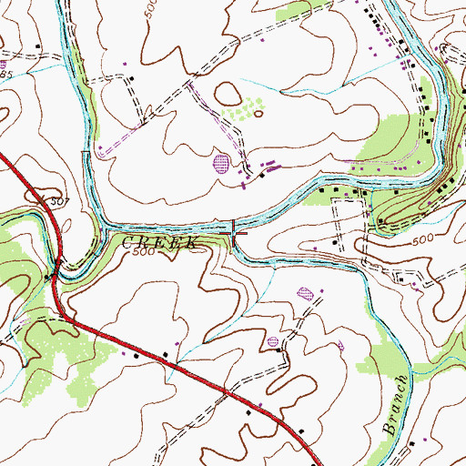 Topographic Map of South Branch Conewago Creek, PA
