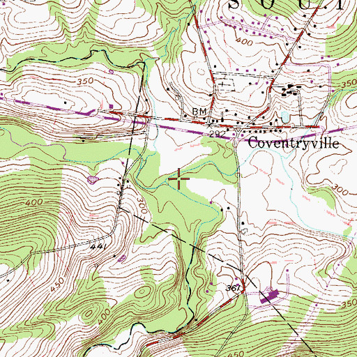 Topographic Map of South Branch French Creek, PA