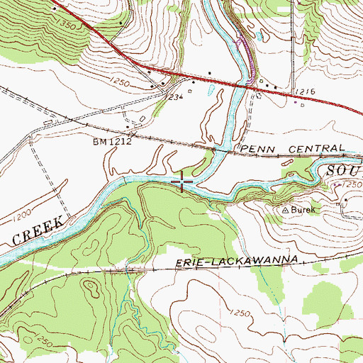 Topographic Map of South Branch French Creek, PA