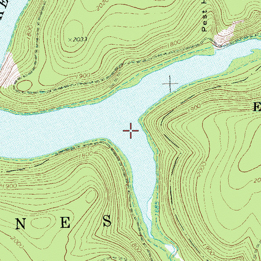 Topographic Map of South Fork Straight Creek, PA