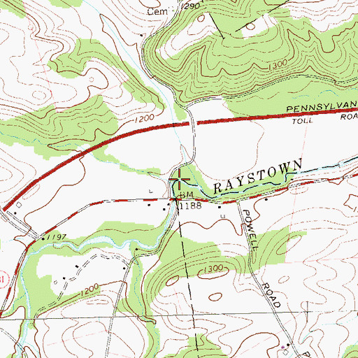 Topographic Map of Spicer Brook, PA