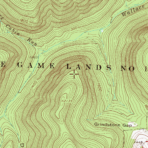 Topographic Map of State Game Lands Number 103, PA
