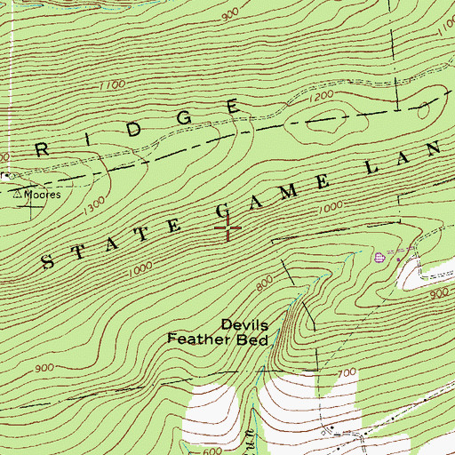 Topographic Map of State Game Lands Number 115, PA