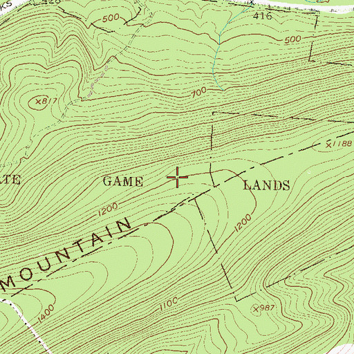 Topographic Map of State Game Lands Number 171, PA