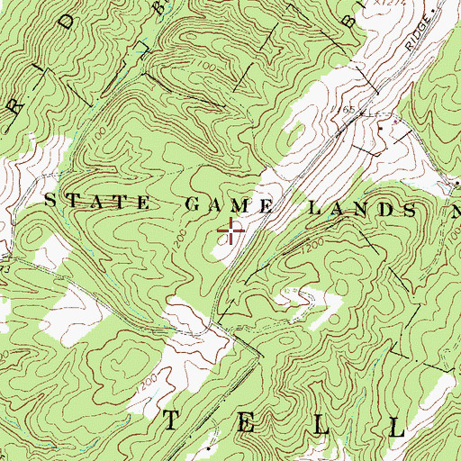 Topographic Map of State Game Lands Number 251, PA