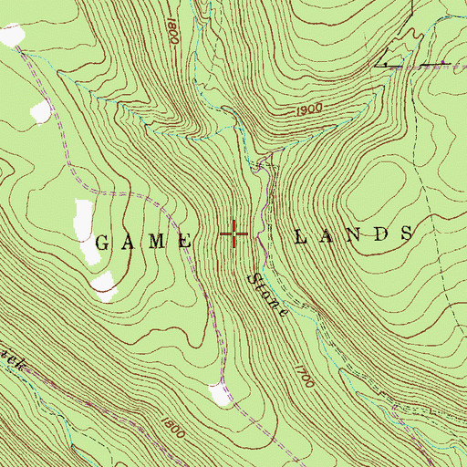 Topographic Map of State Game Lands Number 90, PA
